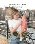 BABYMUST Hip Seat Baby Carrier, Advanced Adjustable Waistband &Various Pockets, Ergonomic Carrier for Newborns to Toddlers up to 66lbs, Black - Image 9